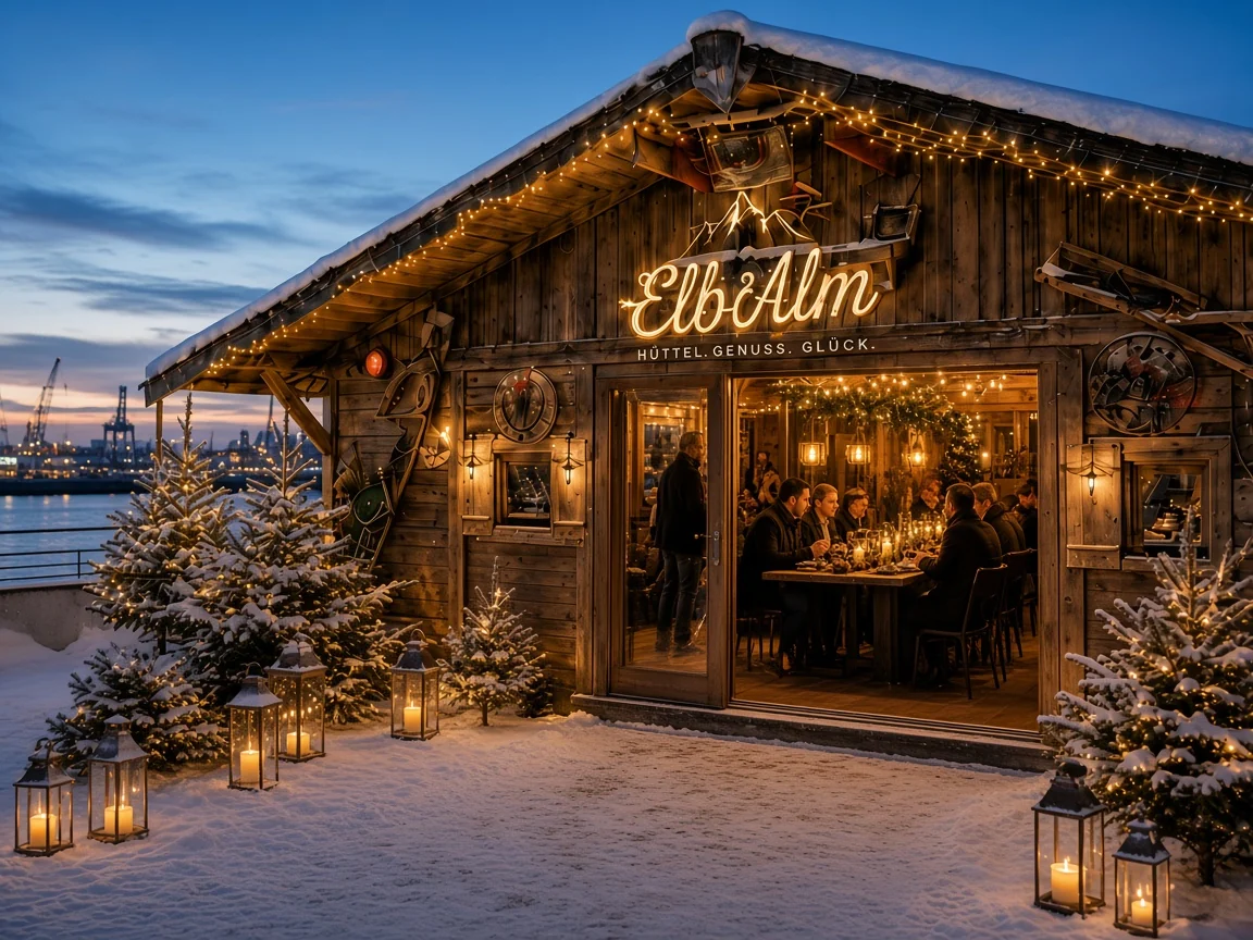 Gäste beim festlichen Dinner in der ElbAlm